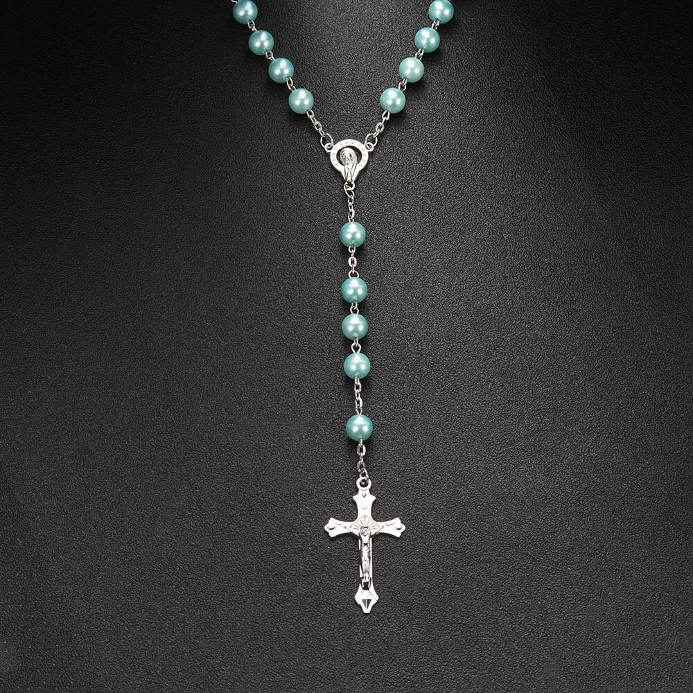 Handmade Round Glass Beaded Rosary