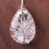 Tree of Life Wire Wrap Water Drop Pendant & Necklace