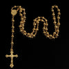 Jesus on the Holy Cross Iron Bead Rosary