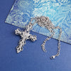 Large Crystal Cross Pendant Necklace