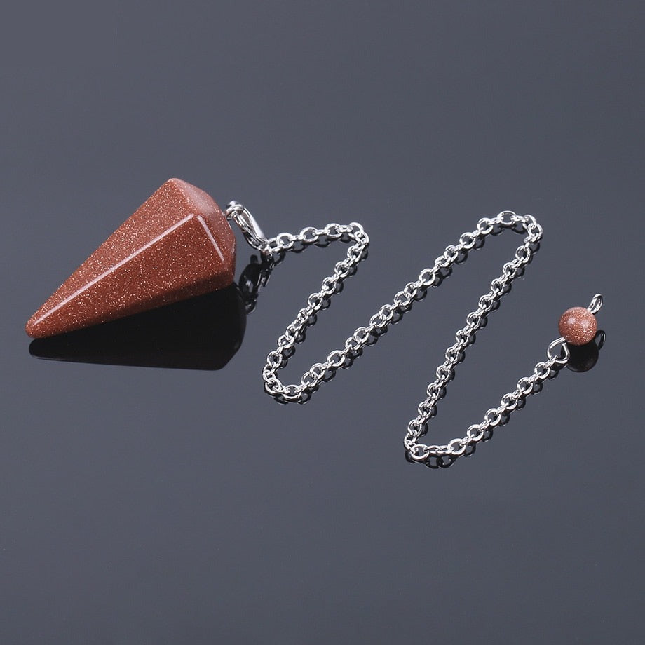 Crystal Hexagon Cone Pendulum for Divination Dowsing