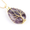 Tree of Life Wire Wrap Water Drop Pendant & Necklace