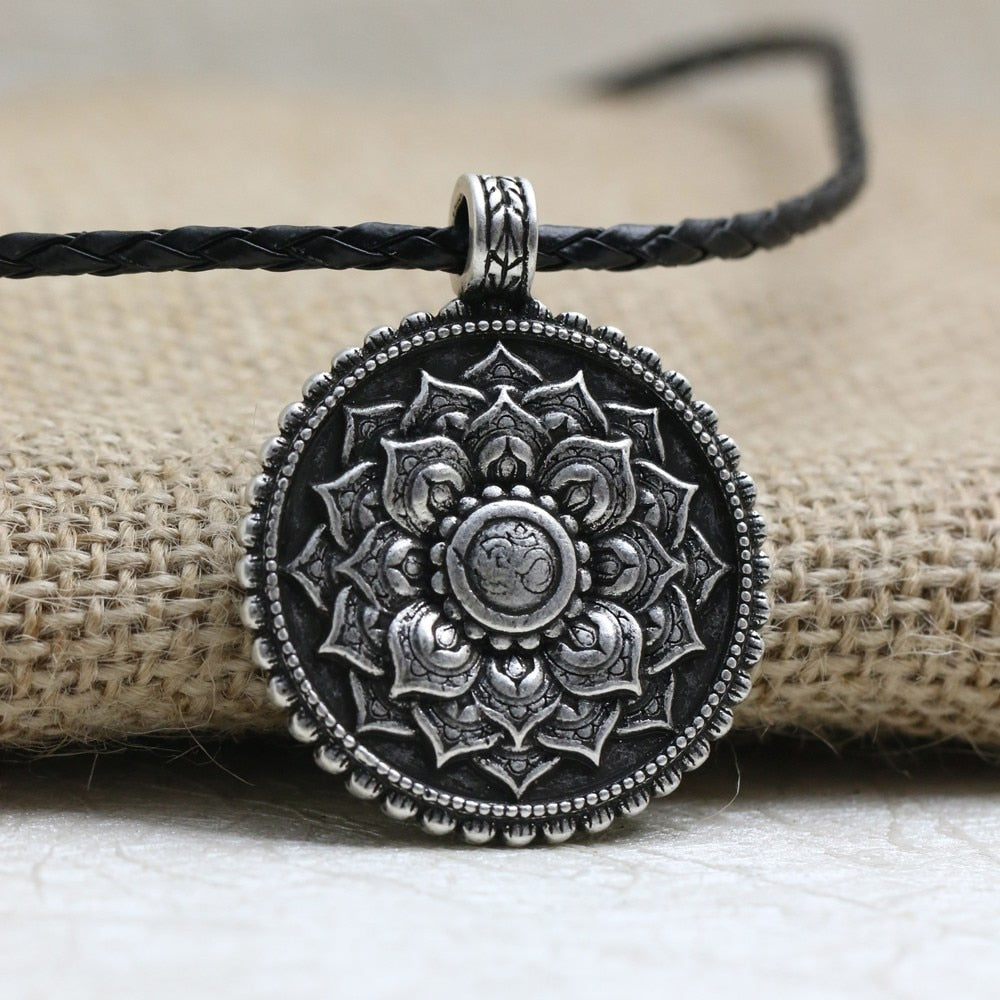 Lotus & Om Mandala Amulet