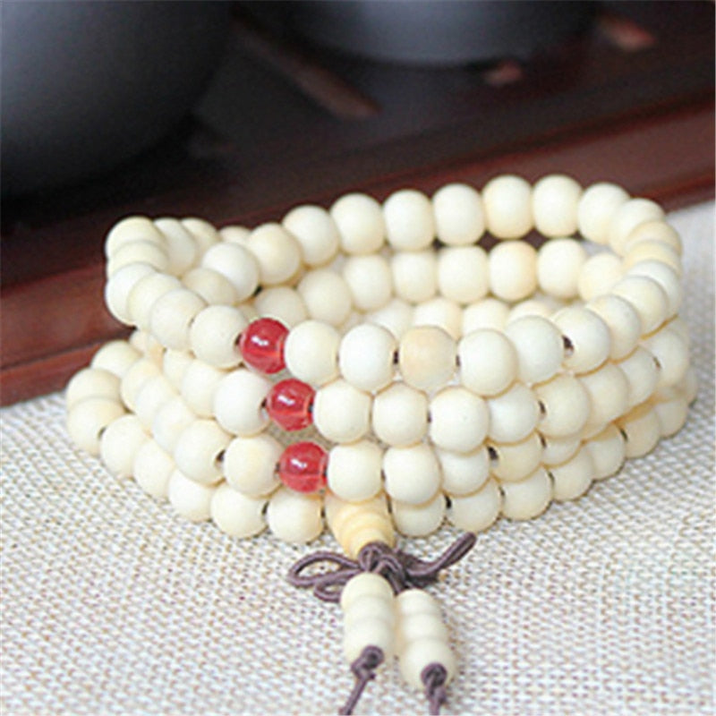 108 Prayer Bead Mala Handmade From Natural Sandalwood