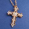 Large Crystal Cross Pendant Necklace