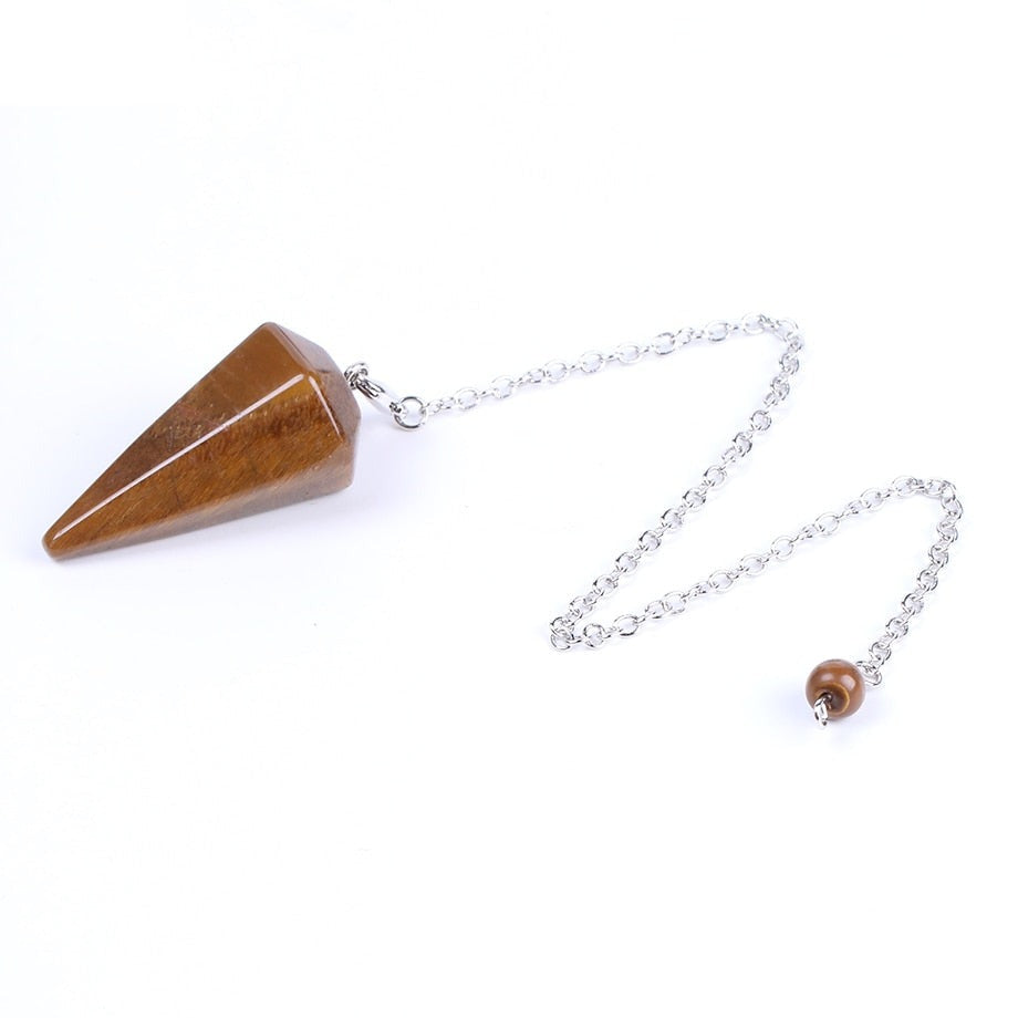 Crystal Hexagon Cone Pendulum for Divination Dowsing