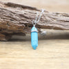 Natural Stone Hexagonal Point Pendant Necklace