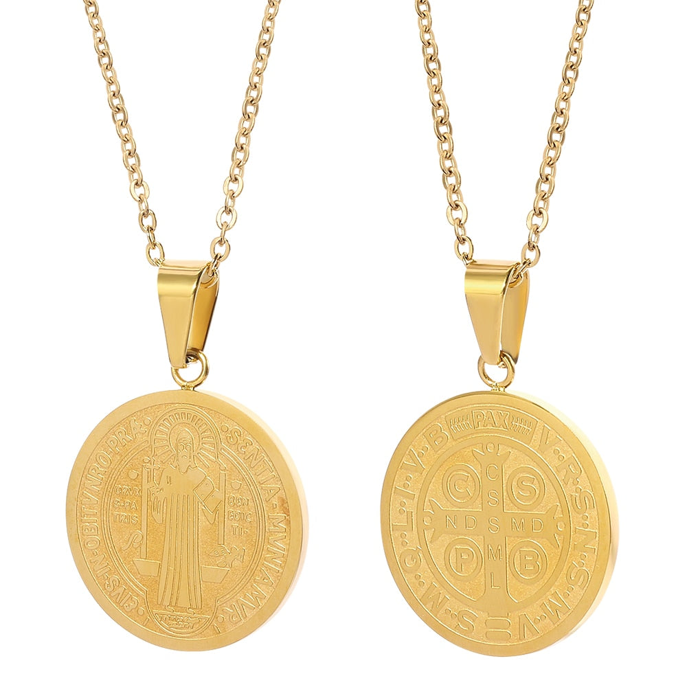 Saint Benedict Medallion Necklace