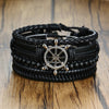 Braided Wrap Leather Bracelets for Men 4Pcs/Set