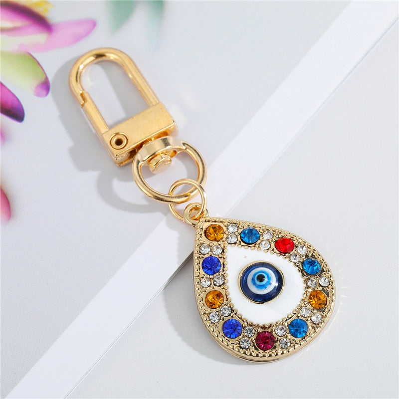 Evil Eye Keychain w/ Crystals