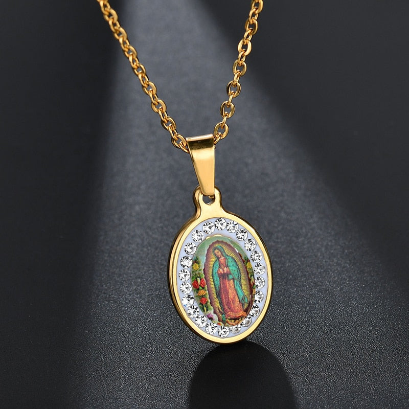 Virgin Mary Pendant Necklace