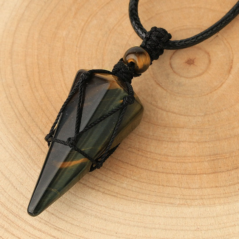 Natural Healing Crystal Pendant Necklace