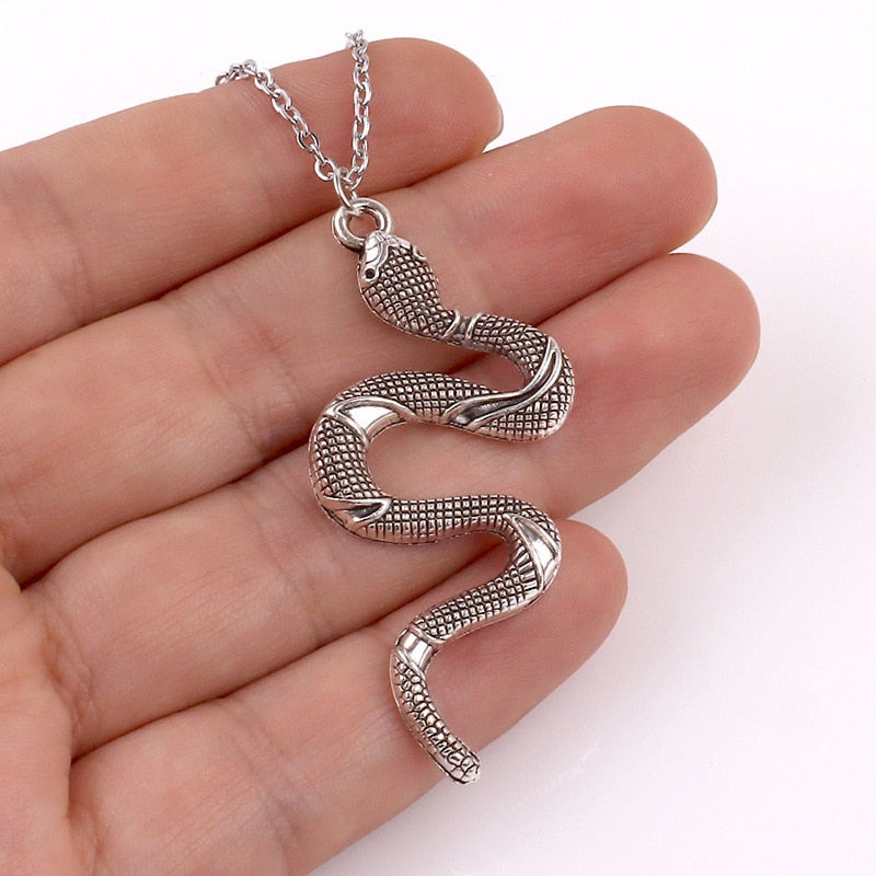 Snake Pendant Necklace & Earrings