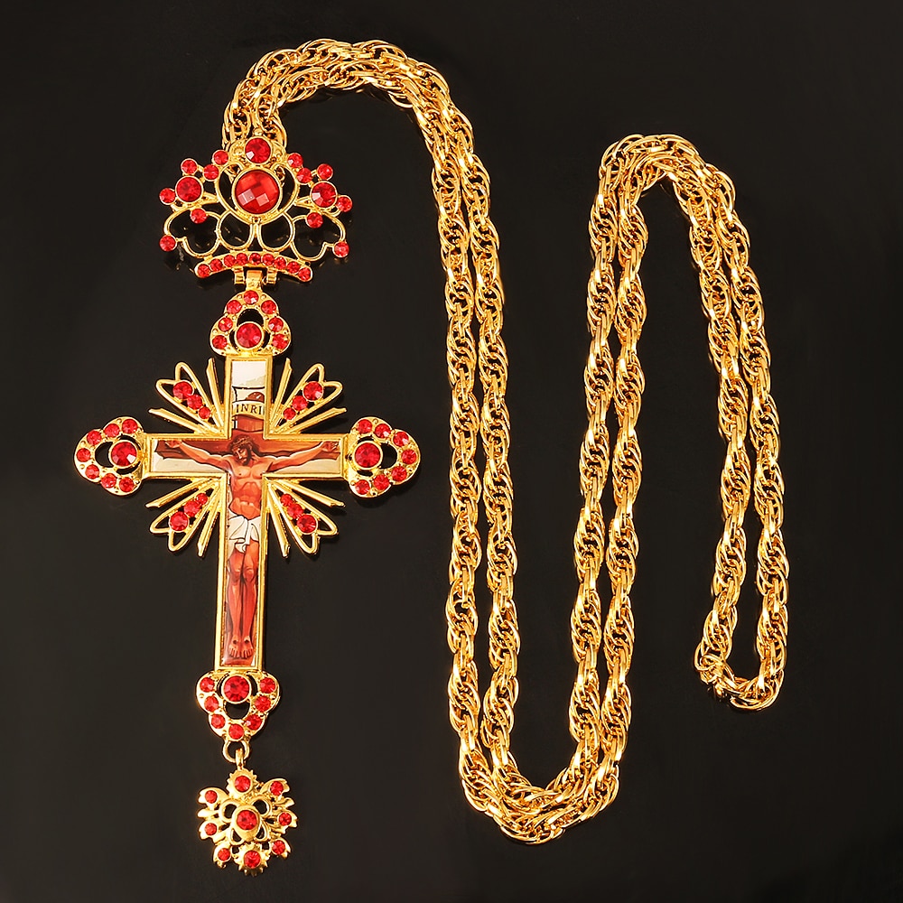 Pectoral Holy Cross Necklace Byzantine Style