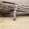 Natural Stone Hexagonal Point Pendant Necklace