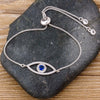 Stone Embezzled Evil Eye Charm Bracelet