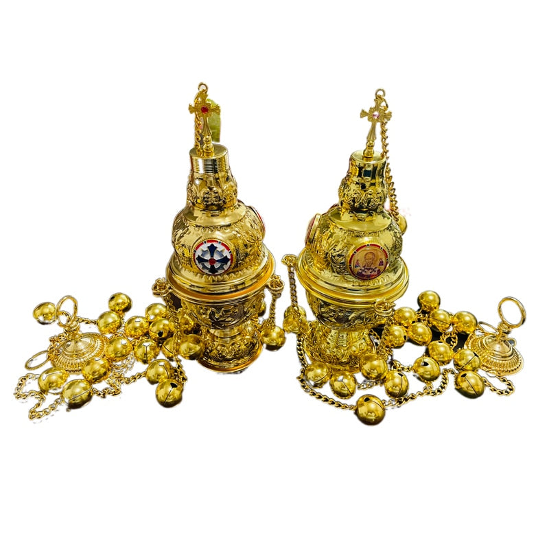 Gold Plated Holy Incense Burner & Blessings