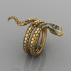 Coiled Serpent Ring for Women