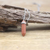 Natural Stone Hexagonal Point Pendant Necklace