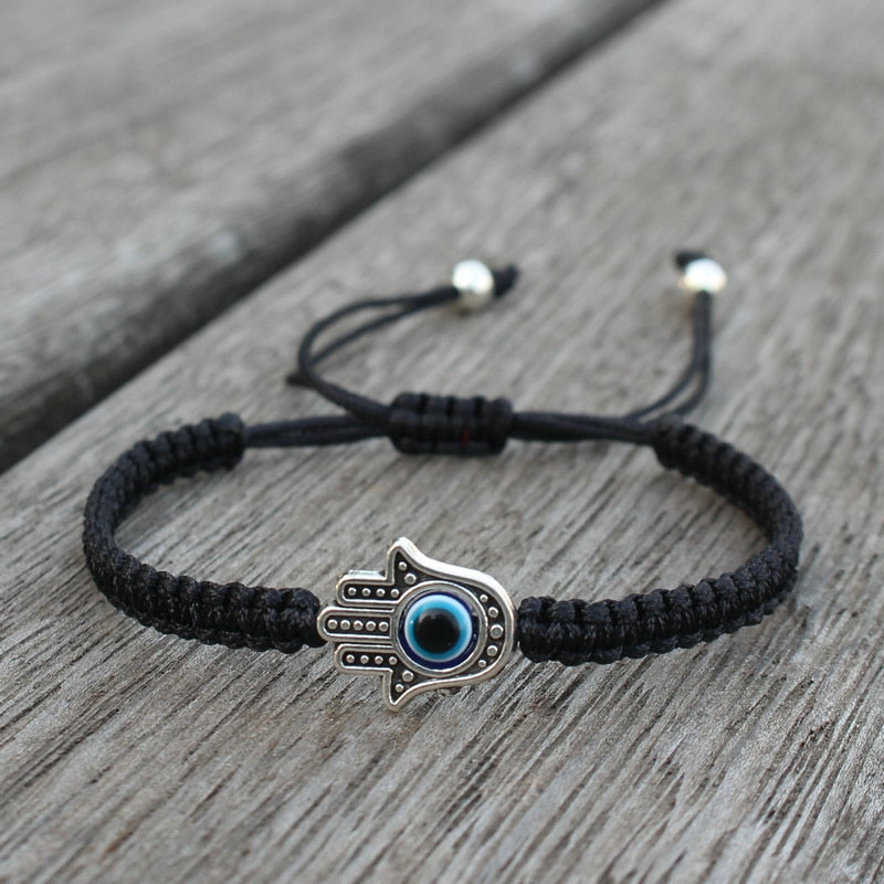 Evil Eye Hand of Fatima Braided Bracelet