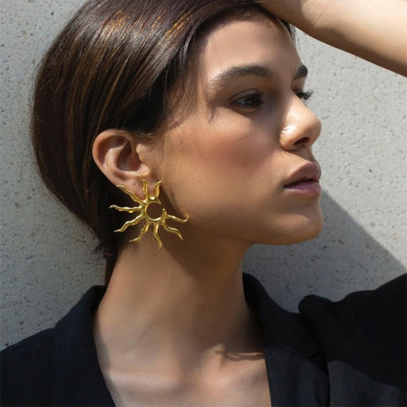 Sun Rays Drop Earrings for Women