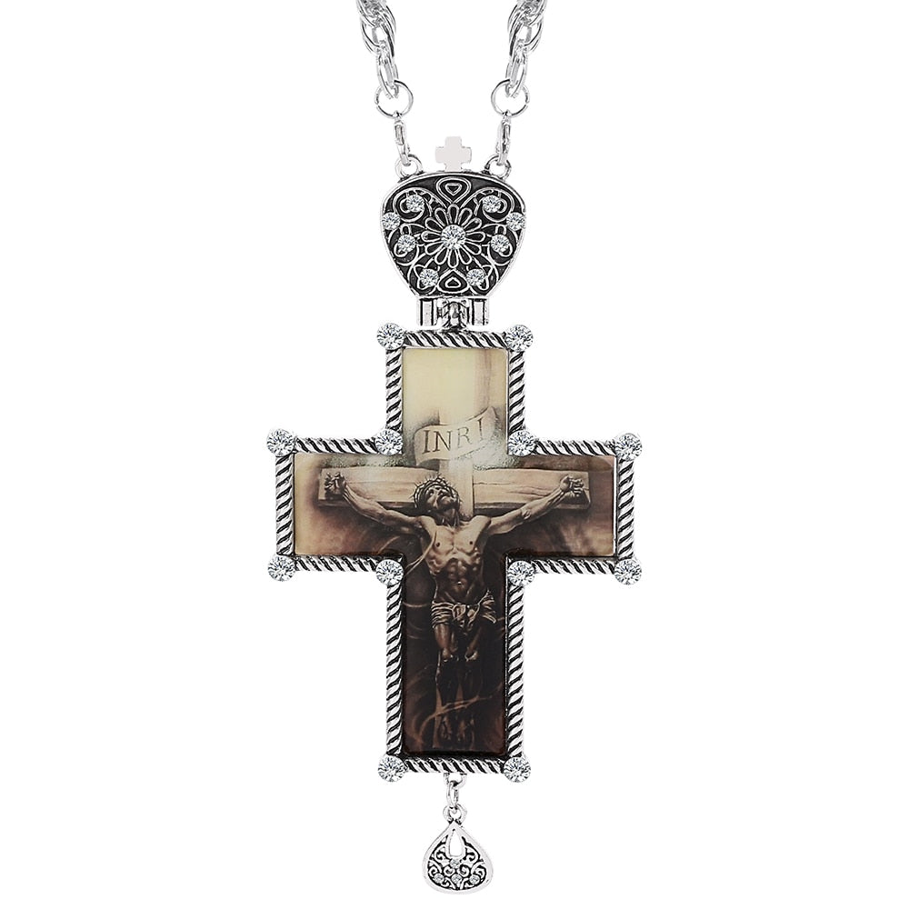 Pectoral Jesus on the Holy Cross Byzantine Style