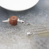 Natural Stone Ballpoint Pendulum for Dowsing & Divination