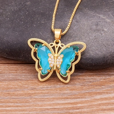 Butterfly Crystal Pendant