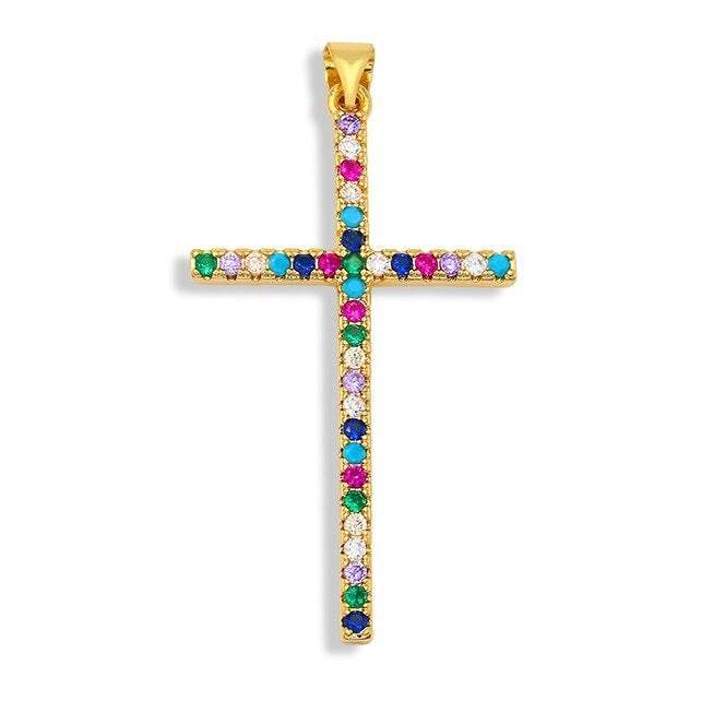 Crystal Cross Pendant Necklace