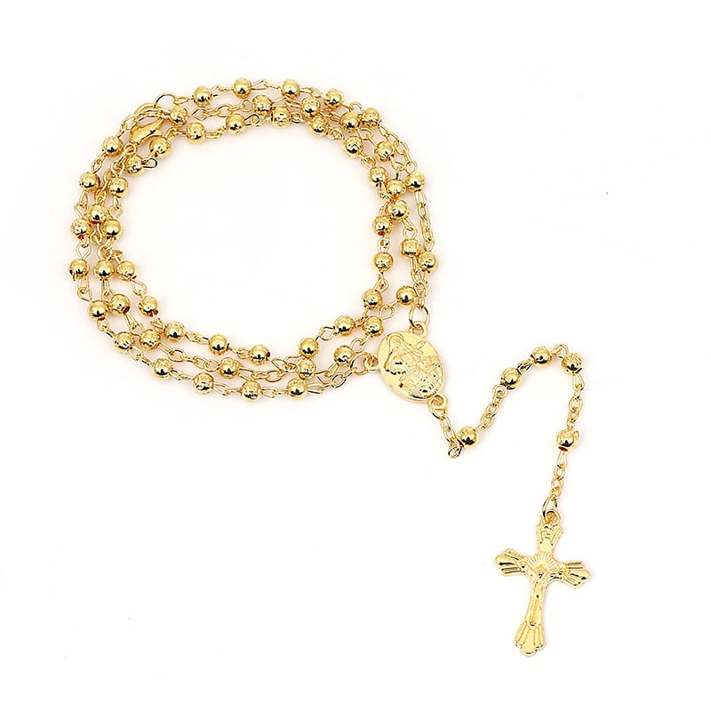 Jesus Christ on the Cross Rosary Necklace