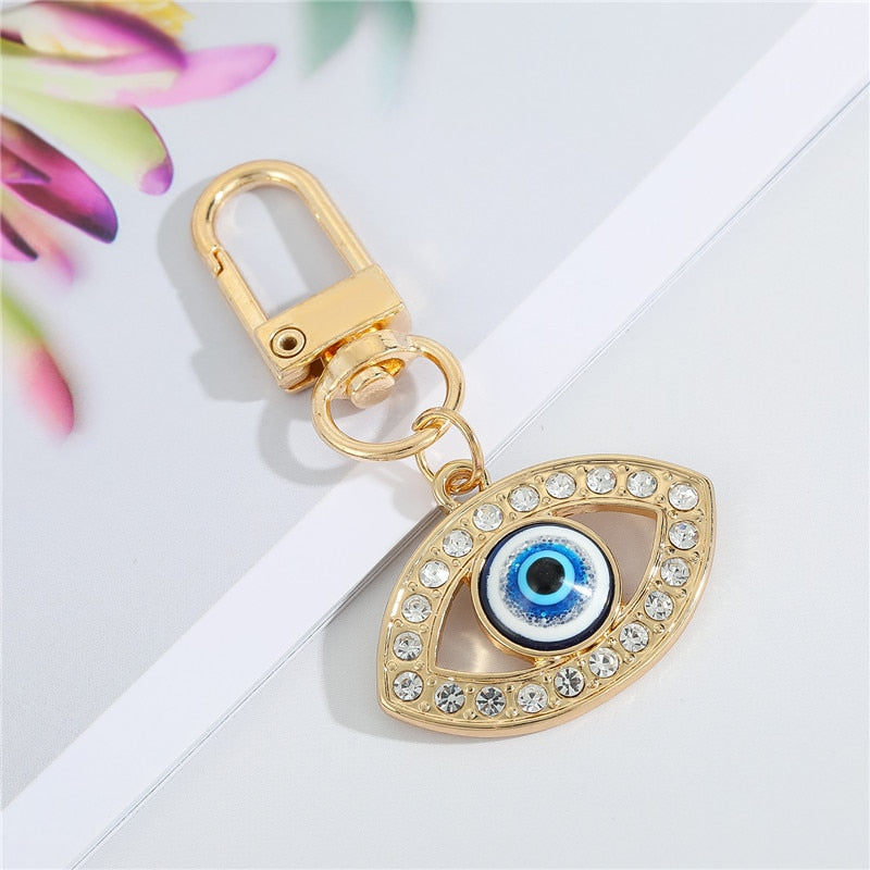 Evil Eye Keychain w/ Crystals