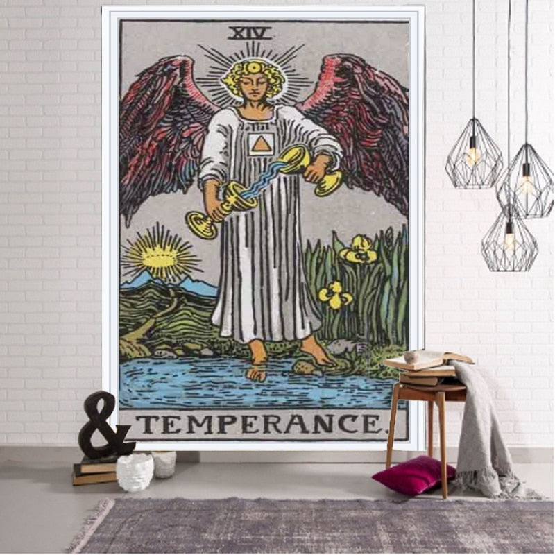 The Temperance: Rider-Waite Tarot Tapestry