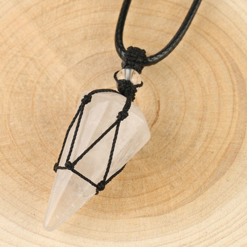 Natural Healing Crystal Pendant Necklace