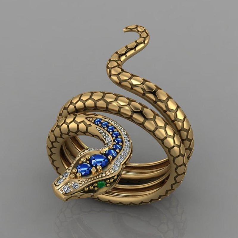 Coiled Serpent Ring for Women