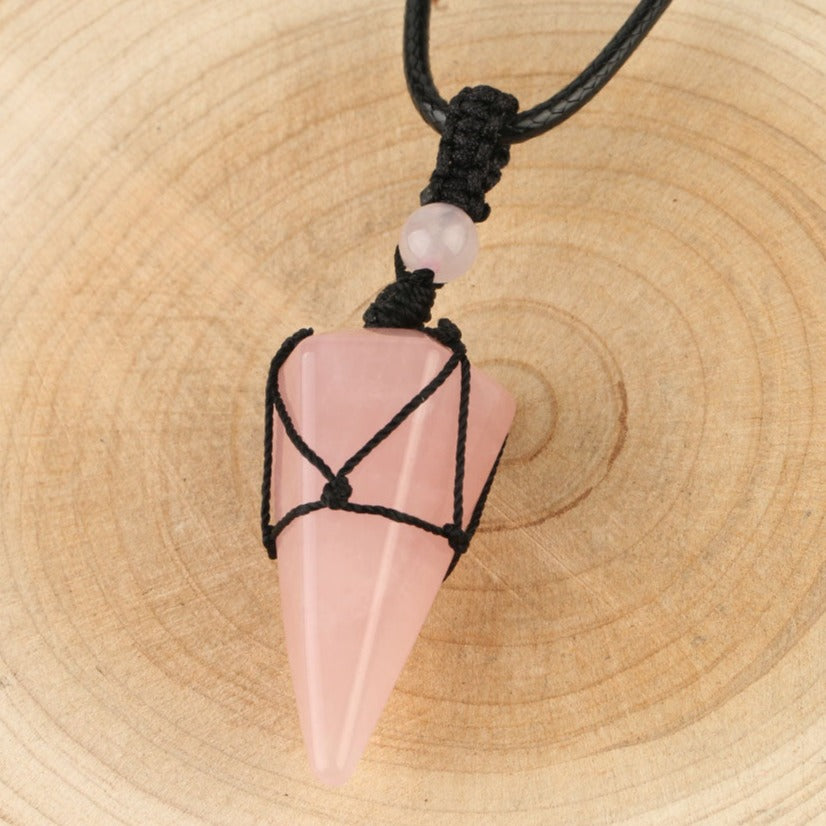 Natural Healing Crystal Pendant Necklace