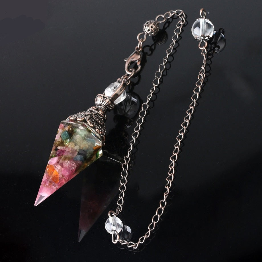 7 Chakra Crystal Pendulum for Dowsing & Divination