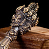 Tantric Buddhist Bronze Dagger with Inlaid Gem Stone