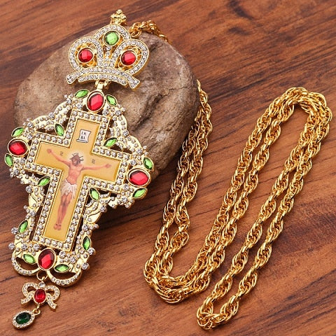 Holy Blessing Cross Byzantine Style Amulet