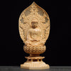 Sakyamuni Buddha Hand Carved from Solid Wood