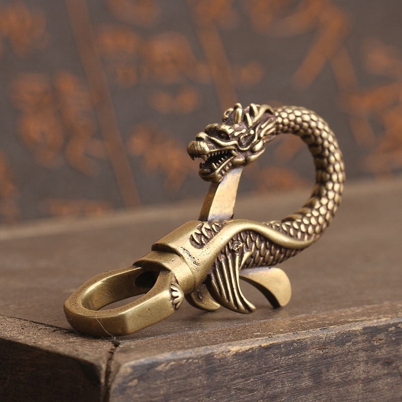 Dragon Key Chain in Vintage Copper