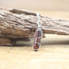 Natural Crystal Wire Wrap Bullet Point Hexagonal Pendulum with Silver Chain