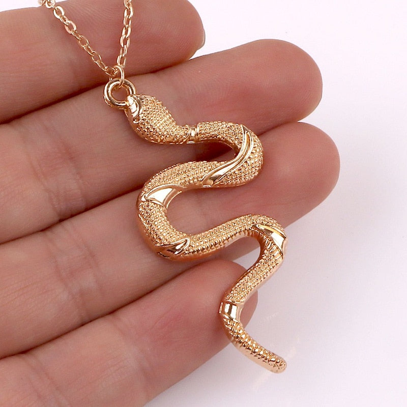 Snake Pendant Necklace & Earrings