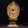 Sakyamuni Buddha Hand Carved from Solid Wood