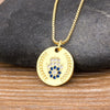 Hand of Fatima w/ Evil Eye Pendant Necklace