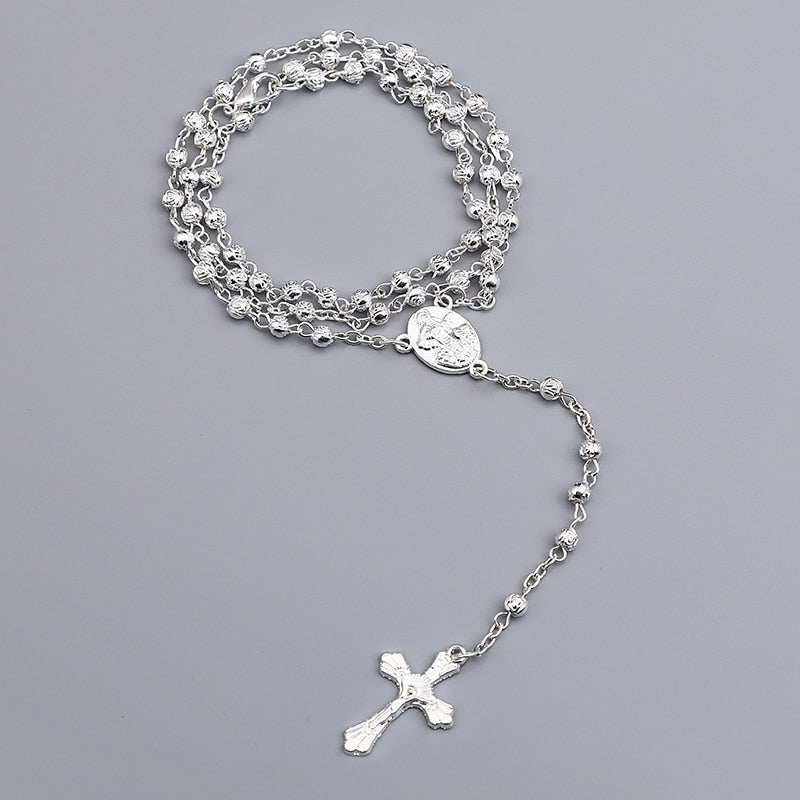 Jesus Christ on the Cross Rosary Necklace