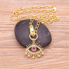 Sacred Eye & Hand Pendant Necklace