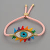 Evil Eye Rainbow Beaded Bracelet