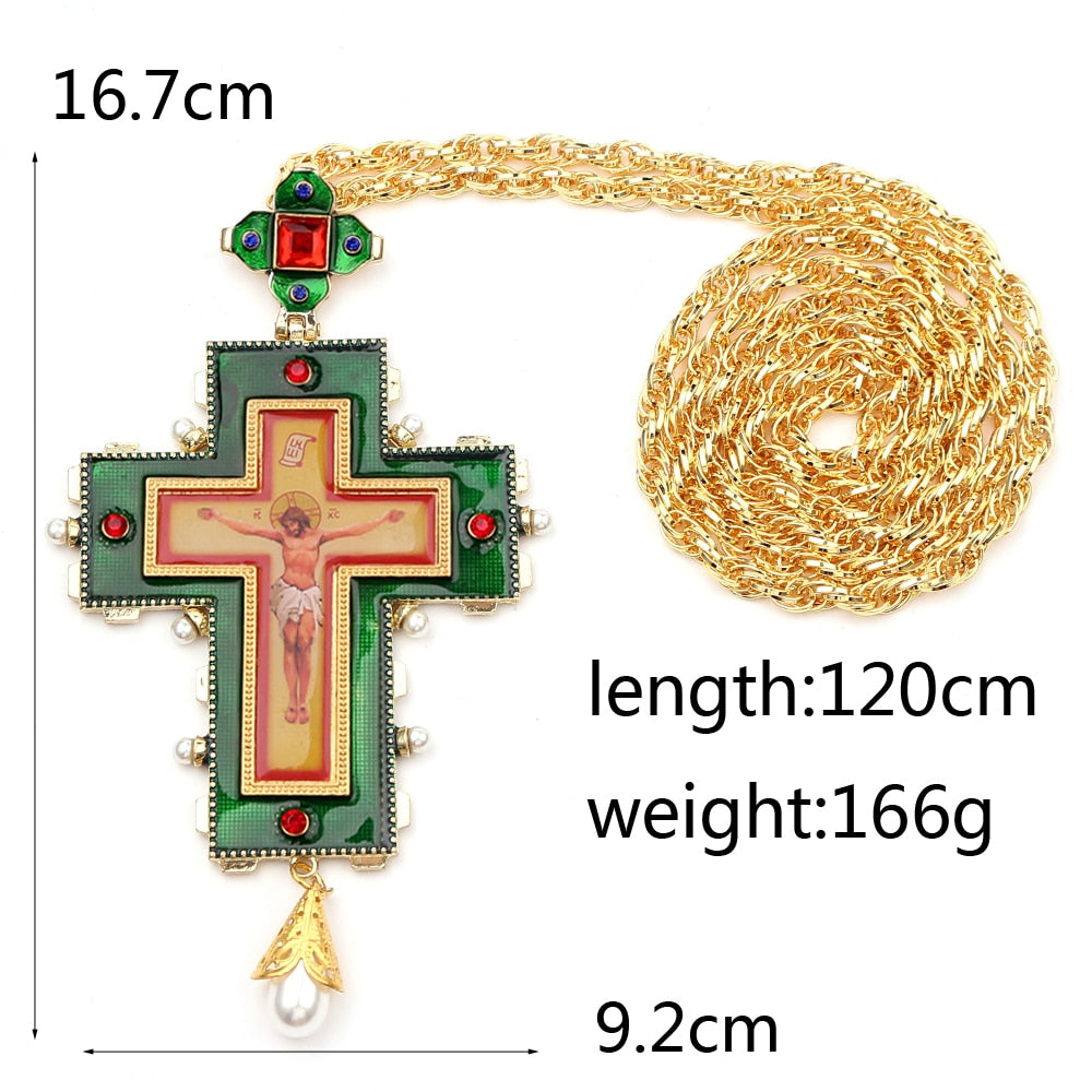 Holy Cross Necklace 8 Byzantine Style Amulets