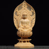 Sakyamuni Buddha Hand Carved from Solid Wood