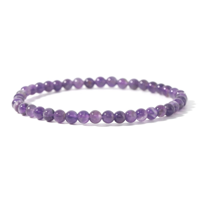 Amethyst Bead Energy Bracelet (4mm)